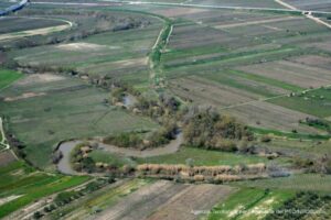 Fiume Ofanto, una veduta dall'alto