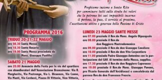 Festa di Santa Rita, il programma delle celebrazioni