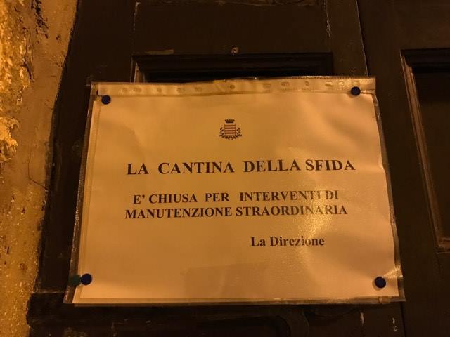 Cantina della Sfida allagata