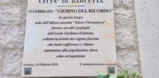 Dramma delle foibe, danneggiata la targa in via Manfredi