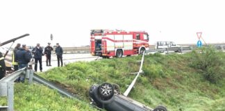 Auto fuori strada, ferito un barlettano di 63 anni