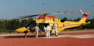Positiva al coronavirus: 77enne di Andria trasportata dal Dimiccoli in elicottero a Lecce
