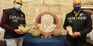 Vendite sul web, i Carabinieri del TPC sequestrano reperti archeologici anche a Barletta