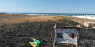Incendio in una delle aree fratino a Barletta, ignote per ora le cause
