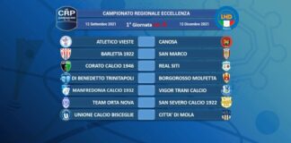 Calendari Eccellenza pugliese, si parte domenica 12 settembre: start con Barletta-San Marco