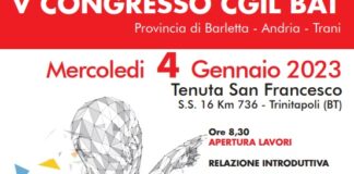 V congresso Cgil Bat: “Il lavoro crea il futuro”