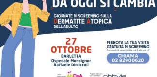 Dermatite Atopica, a Barletta screening gratuito il 27 ottobre
