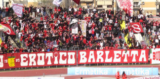 Calcio, curva del Barletta in lutto. Il derby con la Fidelis Andria senza tifo