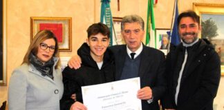 Cannito incontra il giovane campione motociclistico barlettano Francesco Fasanella
