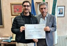 Il sindaco Cannito encomia Marco Debenedetto, insignito del “Premio America Giovani”